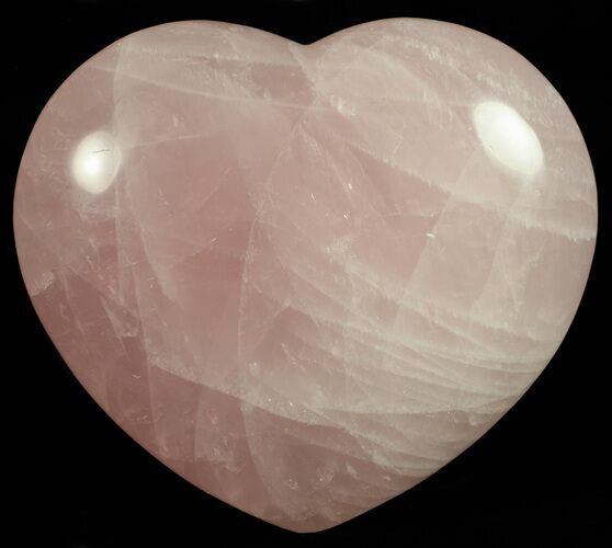 Polished Rose Quartz Heart - Madagascar #57007